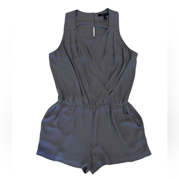 BCBGMAXAZRIA Thalia Romper Spanish Moss (Green) Size Medium - Picture 16 of 16